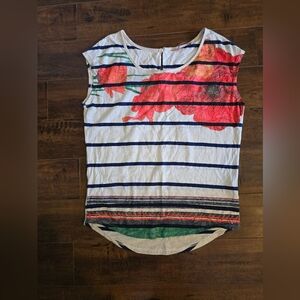 Desigual Floral Striped Tank